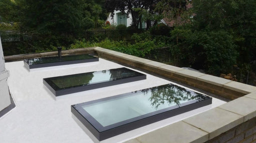 Infinity Framed Aluminium Rooflight – Blue or Clear Glass - ANTHRACITE GREY - Home Build Doors