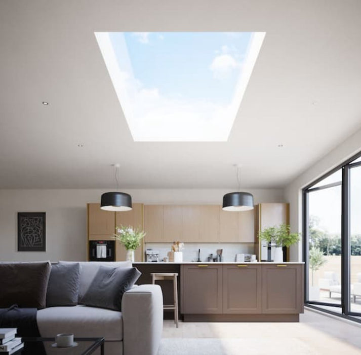 Korniche Flat Glass Aluminium Rooflight – Blue or Clear Glass - ANTHRACITE GREY - Home Build Doors