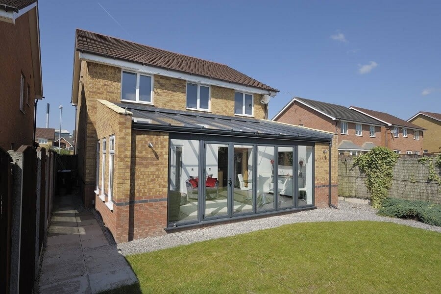 W1000mm x P2200mm Black Atlas Aluminum Lean To Roof System