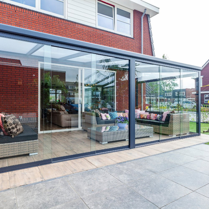 Nebbiolo Aluminium Veranda - Anthracite Grey - Home Build Doors