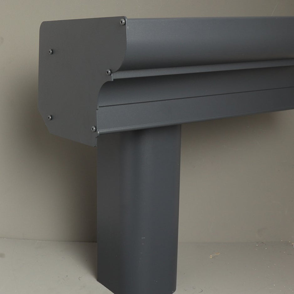 Pigato Veranda - Grey - Classic Gutter - Rounded without Base Plate