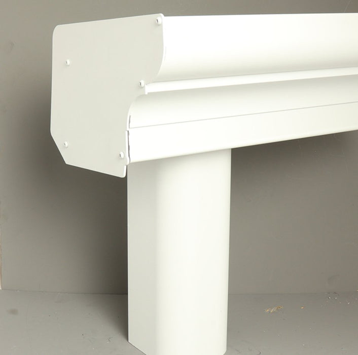 Pigato Veranda - White - Classic Gutter - Rounded without Base Plate - Home Build Doors