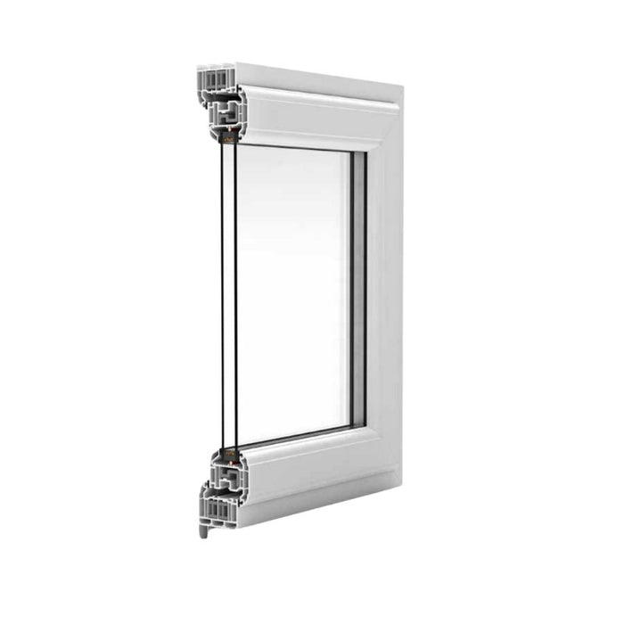 Profile 22 Double Glazed PVC Window - 4 Section Window - Home Build Doors