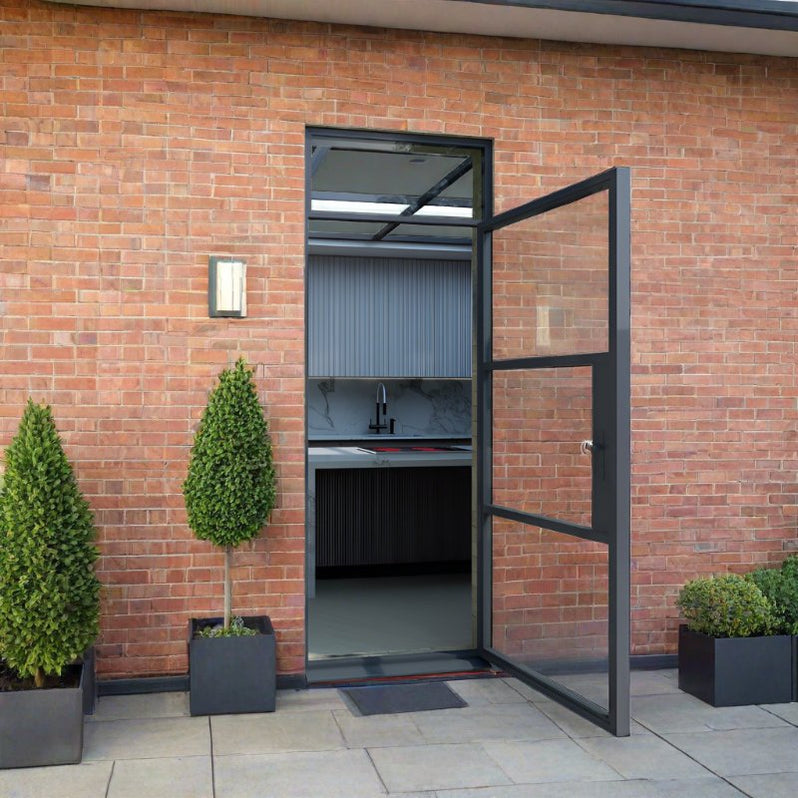 Aluminium Heritage Single Door + Top Windows