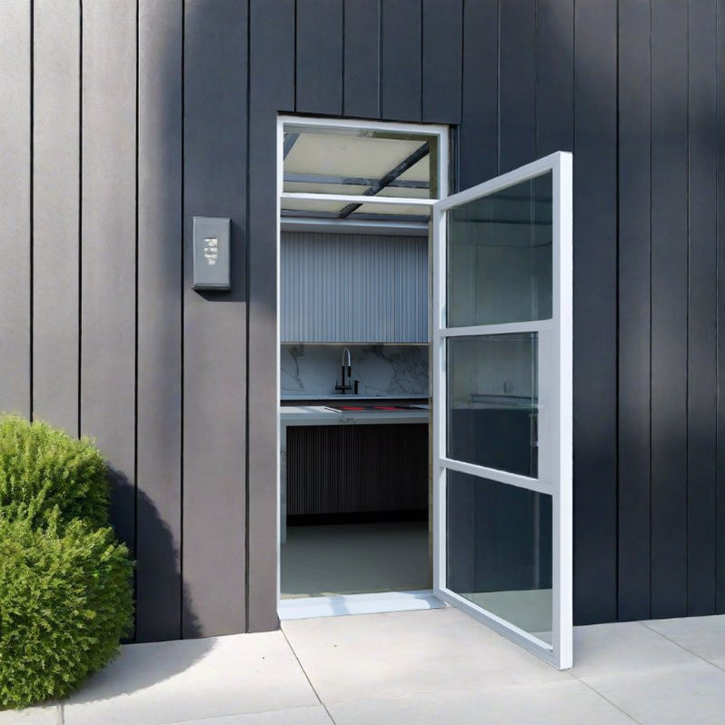 Aluminium Heritage Single Door + Top Windows