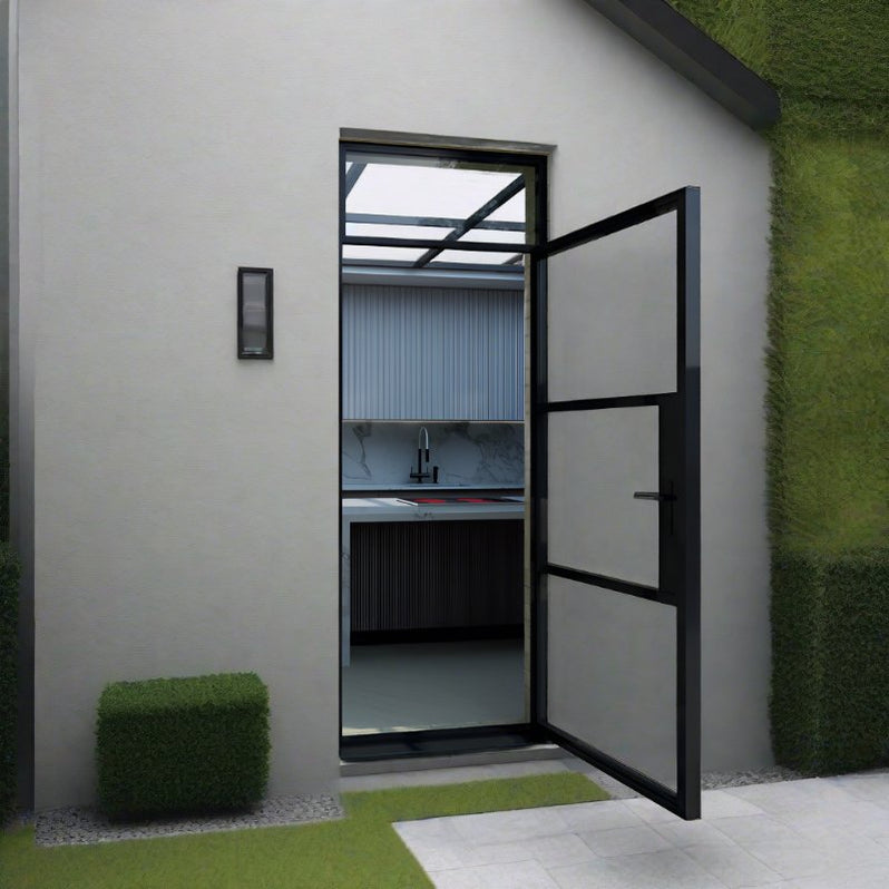 Aluminium Heritage Single Door + Top Windows