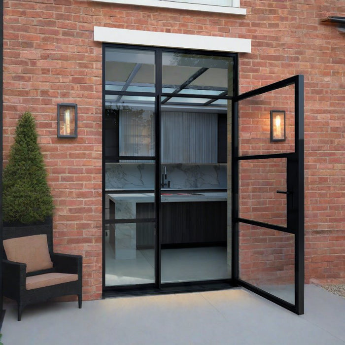 Smart Heritage Aluminium Single Door with Top Window & Side Window - Home Build Doors