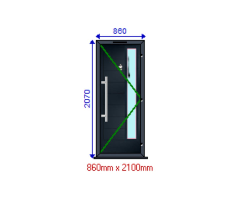 Solidor Monza II Augusta Composite Door - Black - Home Build Doors