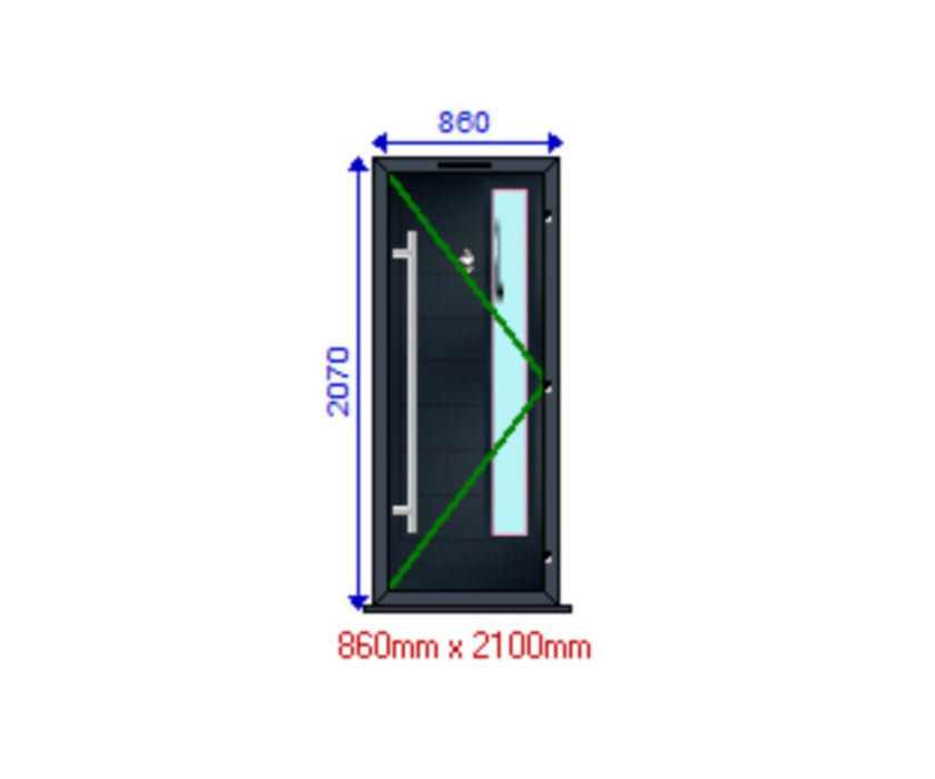 Solidor Monza II Augusta Composite Door - Black - Home Build Doors