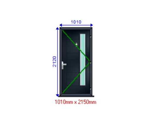 Solidor Monza II Augusta Composite Door - Black - Home Build Doors