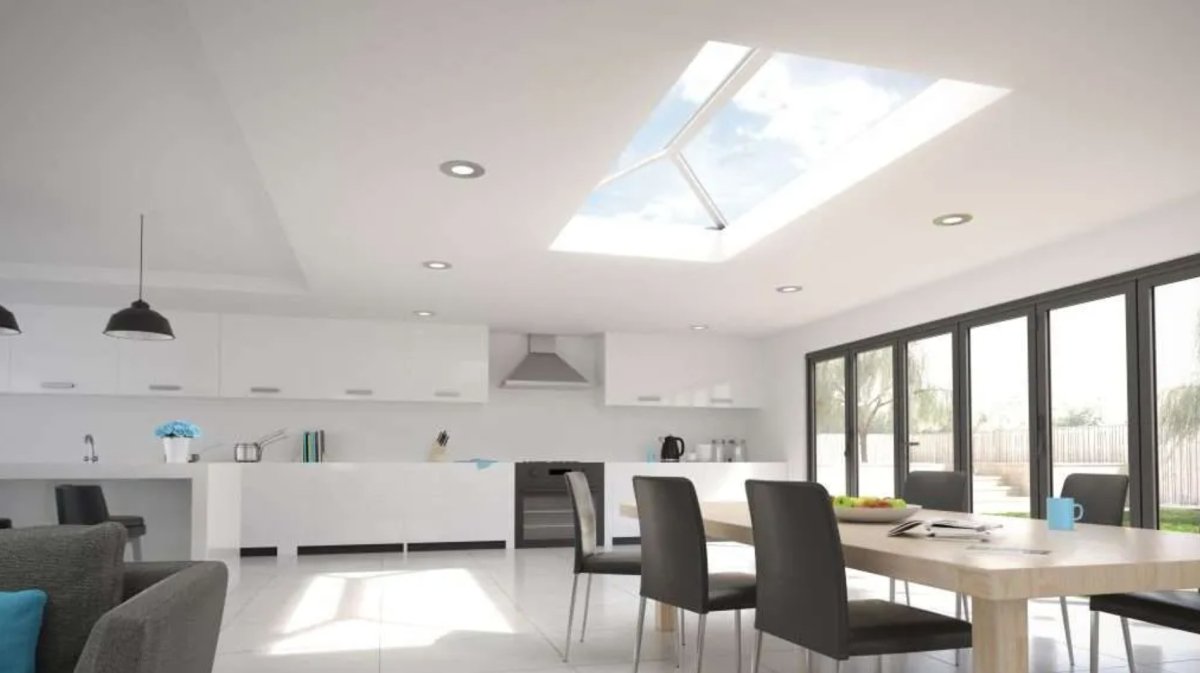 Stratus Aluminium Roof Lantern – Blue or Clear Glass - 2 Way Design - Home Build Doors