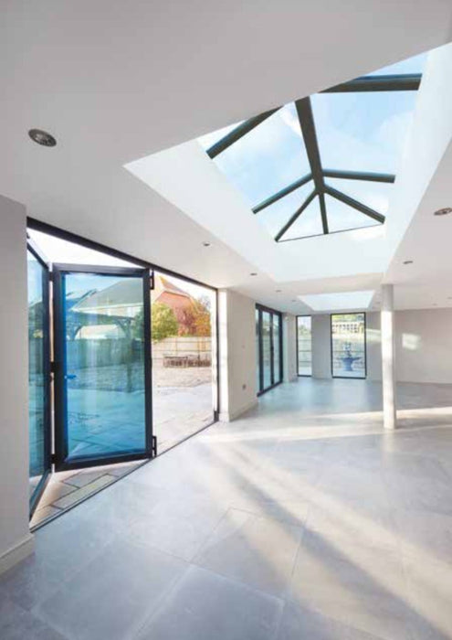 Stratus Aluminium Roof Lantern – Blue or Clear Glass - 2 Way Design - Home Build Doors