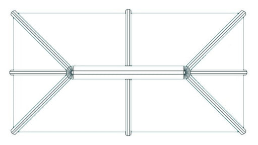 Stratus Aluminium Roof Lantern – Blue or Clear Glass - 3 Way Design - Home Build Doors