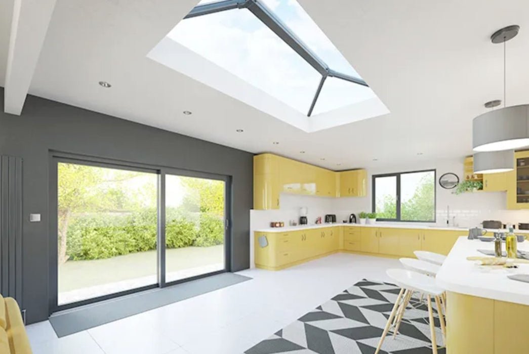 Stratus Design Build Stratus Aluminium Roof Lantern – Blue or Clear Glass - 3 Way Design