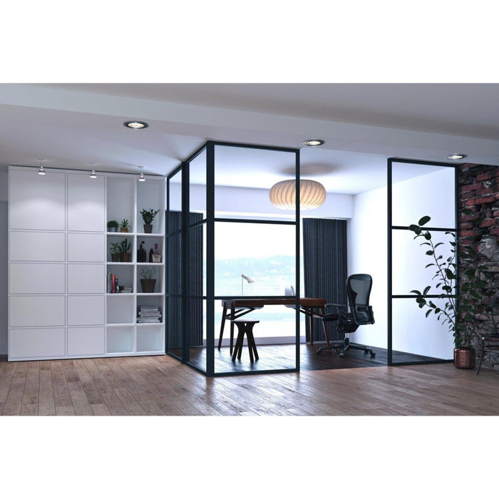 W1200mm x H2100mm - AluSpace Aluminium Internal French Door (BLACK) - Home Build Doors