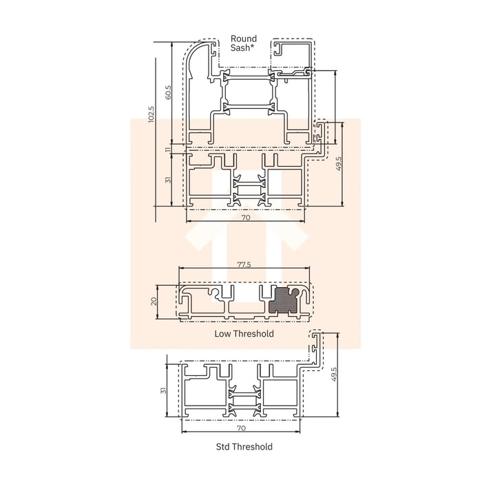 W1300mm x H2100mm Visofold 1000 Black Heritage Bifold Door - 2 sections - Home Build Doors