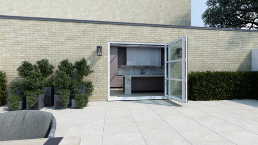 W1300mm x H2100mm Visofold 1000 White Heritage Bifold Door - 2 sections - Home Build Doors