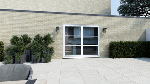 W2000mm x H2100mm Visofold 1000 White Heritage Bifold Door - 2 sections - Home Build Doors