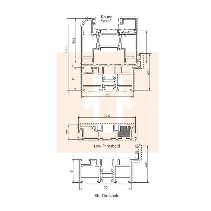 W2100mm x H2100mm Visofold 1000 Black Heritage Bifold Door - 2 sections - Home Build Doors