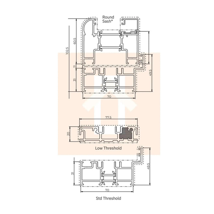 W2400mm x H2100mm Visofold 1000 Anthracite Grey Heritage Bifold Door - 3 sections - Home Build Doors